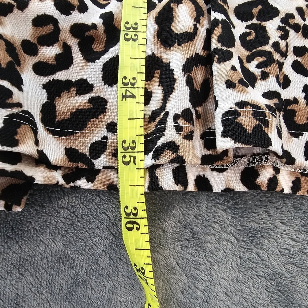 Anne Klein Leopard Print Sleeveless Midi Dress Women Size 4 - Picture 6 of 7